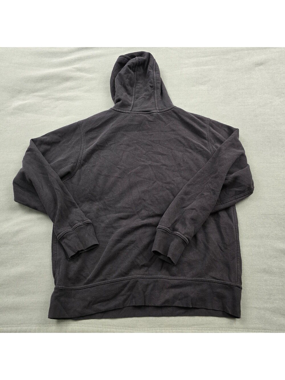 The North Face Hoodie Mens Black Pullover White Logo Fleece Sweatshirt Size M - Picture 8 of 8